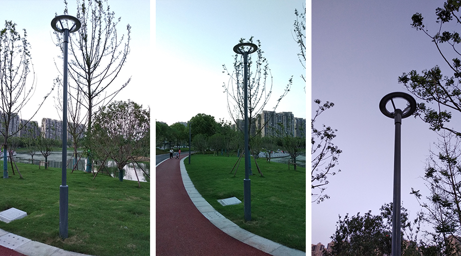 Ponad 600 sztuk oświetlenia miejskiego LED o mocy 65 W zainstalowanego w parku publicznym